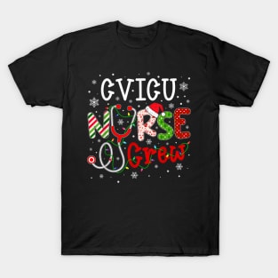 CVICU Christmas Nurse Crew Funny Nursing Christmas T-Shirt